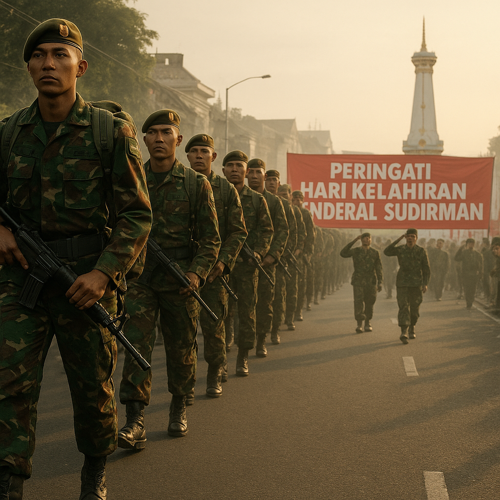 Peringati Hari Kelahiran Jenderal Sudirman, TNI Gelar Long March di Yogya