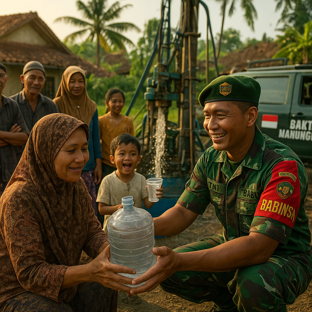 Bakti TNI Manunggal Air: Babinsa Hadirkan Sumber Kehidupan untuk Warga Majalengka