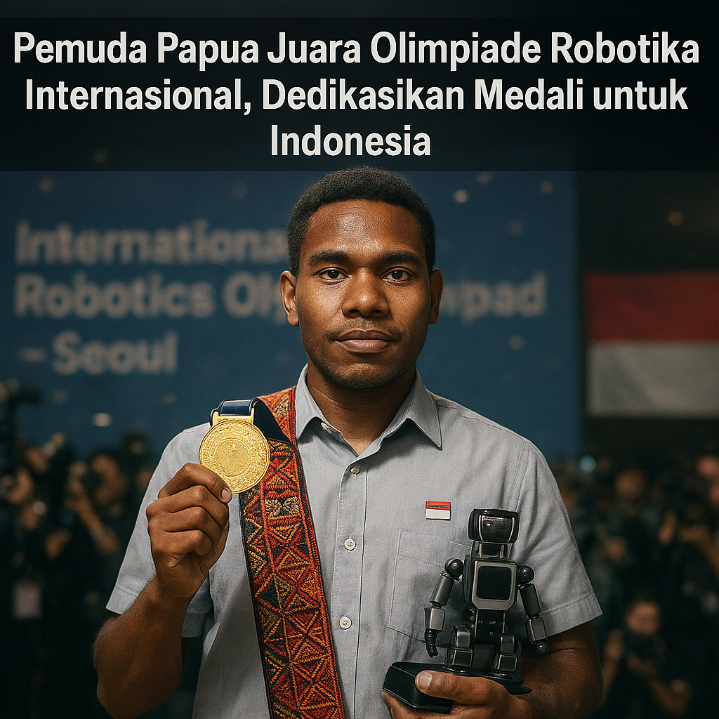 Pemuda Papua Juara Olimpiade Robotika Internasional, Dedikasikan Medali untuk Indonesia