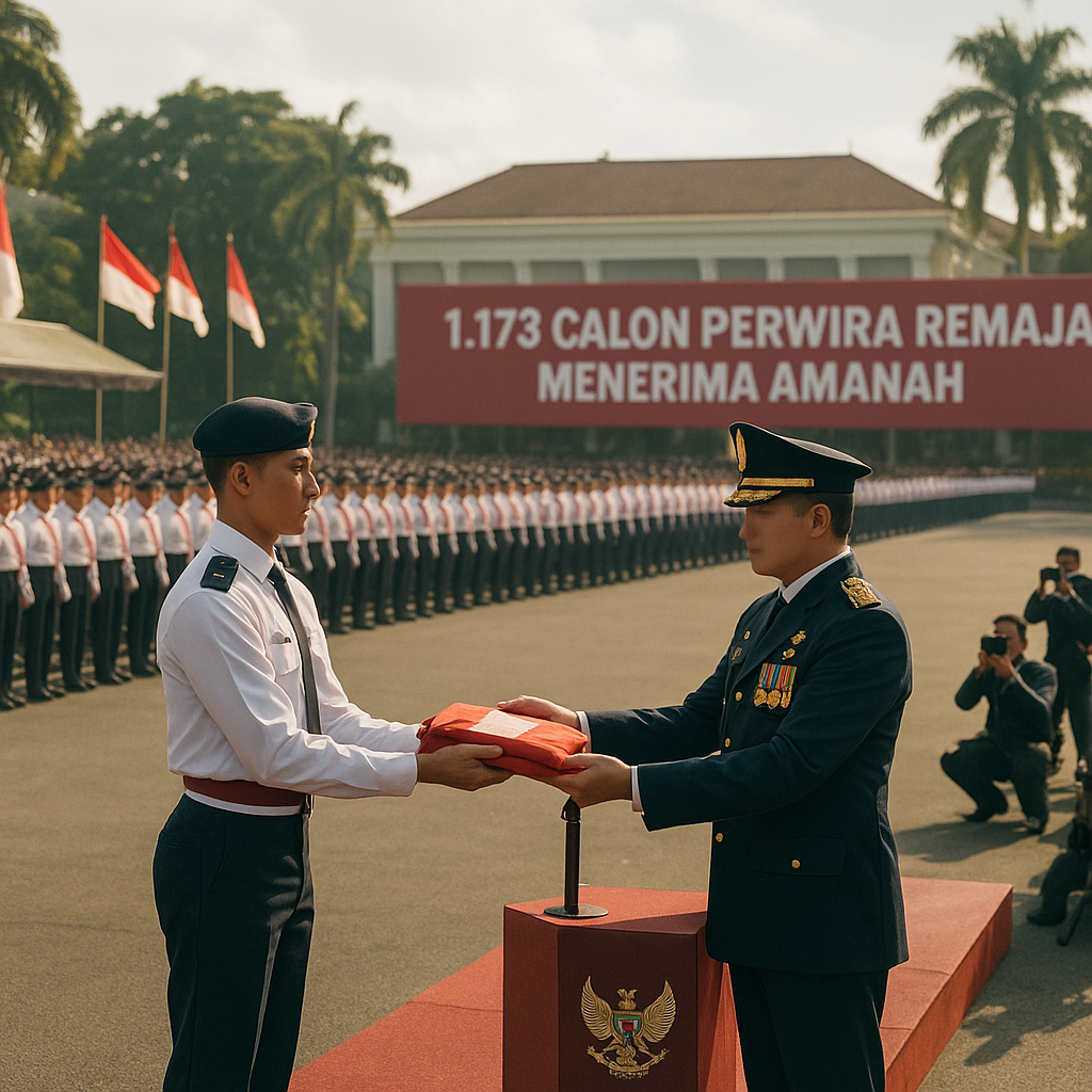 1.173 Calon Perwira Remaja Menerima Amanah Langsung dari Pucuk Pimpinan