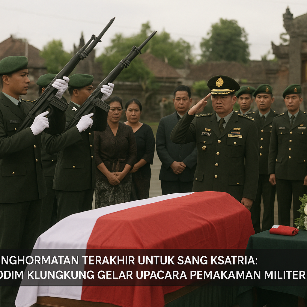 Penghormatan Terakhir untuk Sang Ksatria: Kodim Klungkung Gelar Upacara Pemakaman Militer