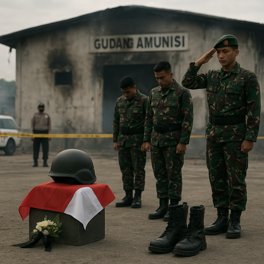 Prajurit TNI Gugur dalam Tugas, Mengingatkan Arti Pengorbanan di Balik Senyapnya Gudang Amunisi