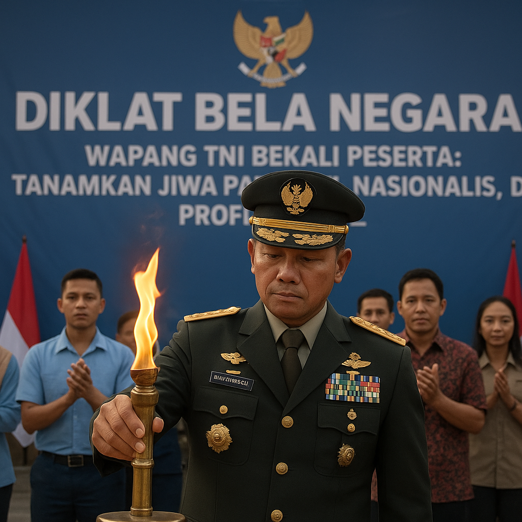 Wapang TNI Bekali Peserta Diklat Bela Negara, Tanamkan Jiwa Patriot, Nasionalis, dan Profesional
