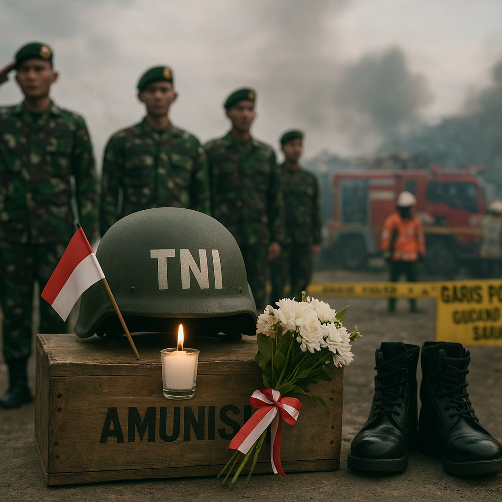 Prajurit TNI Gugur dalam Tugas, Menjaga Amunisi Demi Keamanan Negara