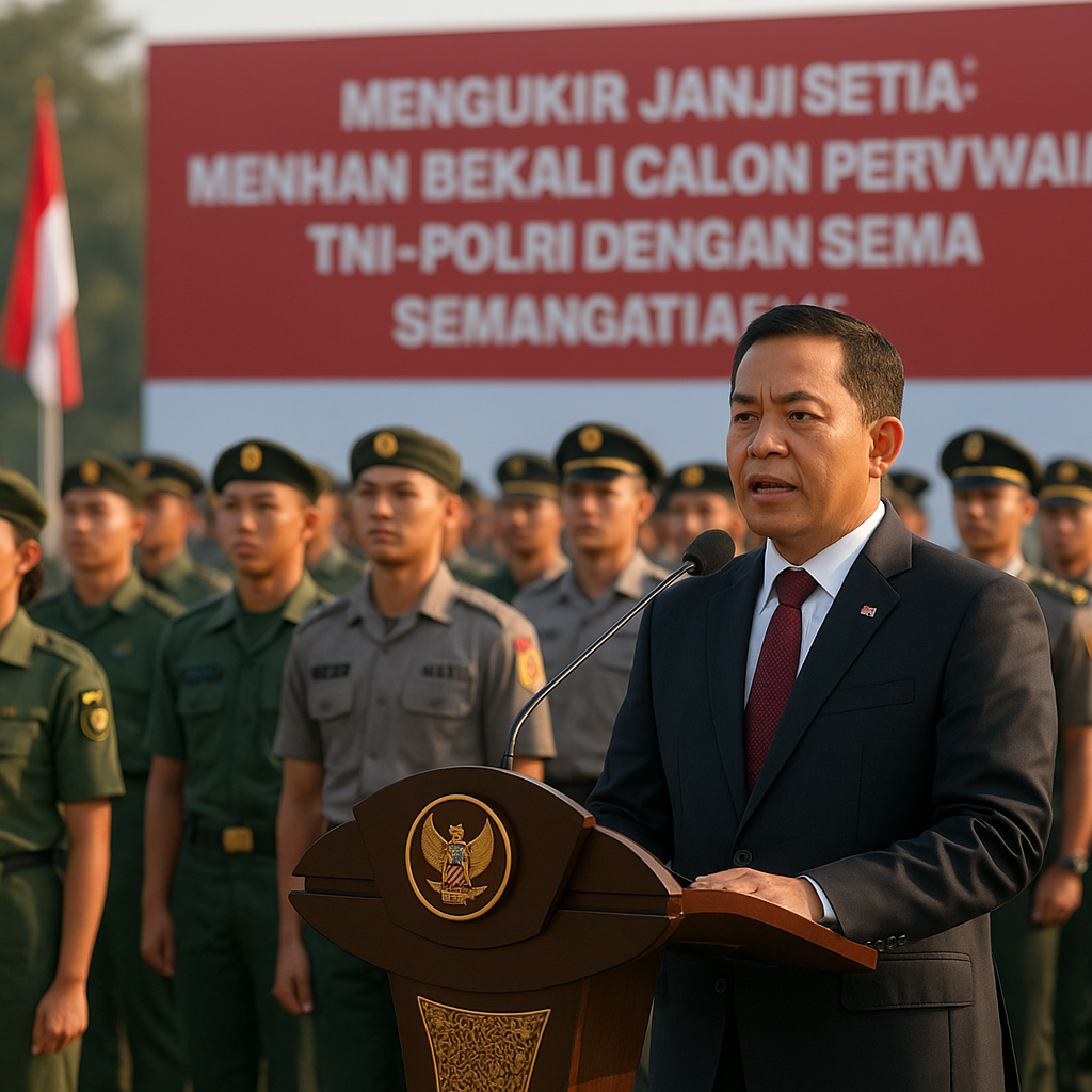 Mengukir Janji Setia: Menhan Bekali Calon Perwira Remaja TNI-Polri dengan Semangat Generasi 45