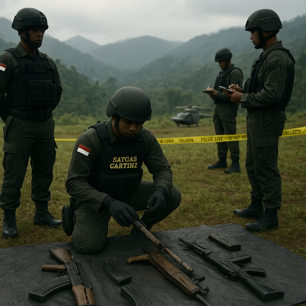 Operasi Berani dan Tepat: Satgas Cartenz Tumpas KKB di Yahukimo, Amankan Senjata dan Jaga Kedaulatan Papua