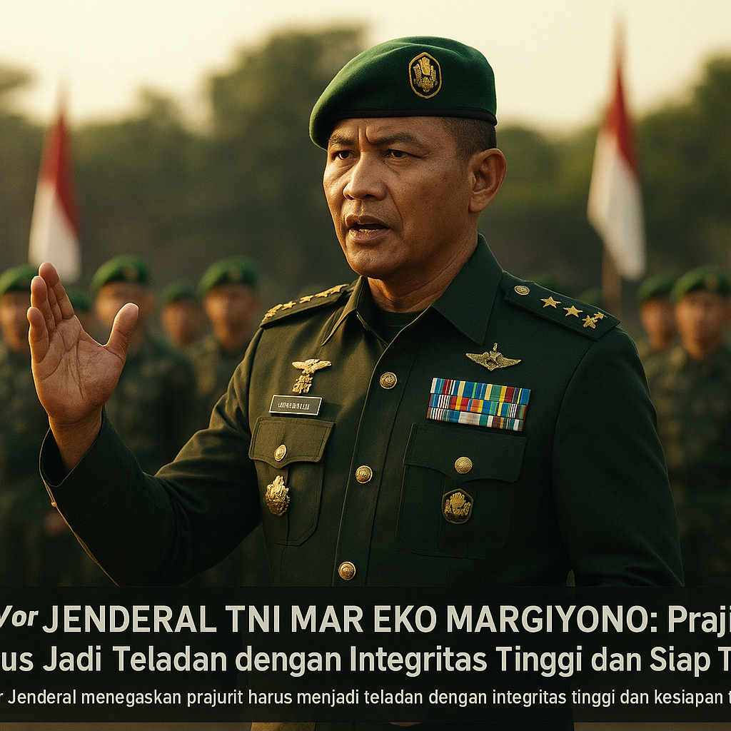 Mayor Jenderal TNI Mar Eko Margiyono: Prajurit Harus Jadi Teladan dengan Integritas Tinggi dan Siap Tempur