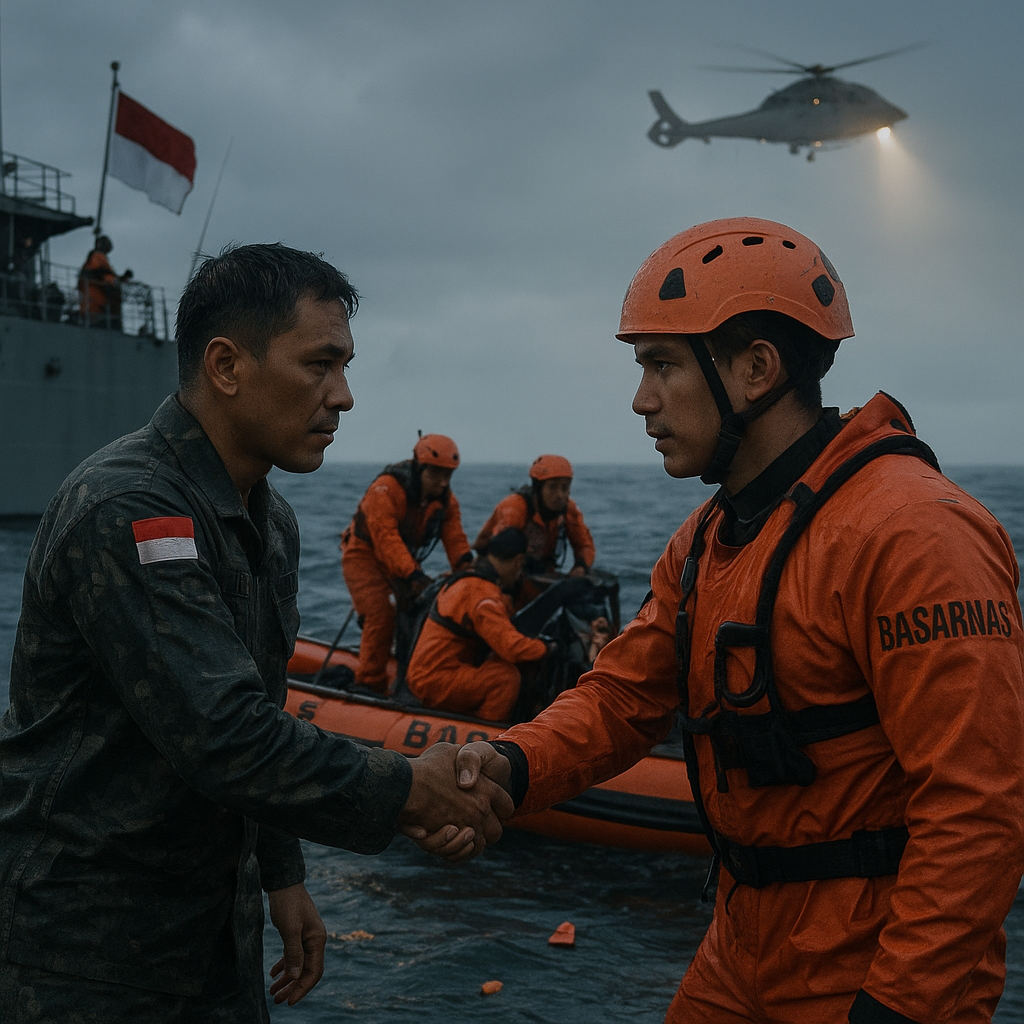 Semangat Pantang Menyerah dalam Pencarian Korban KM Nurul Salsa, TNI AL dan Basarnas Tunjukkan Soliditas