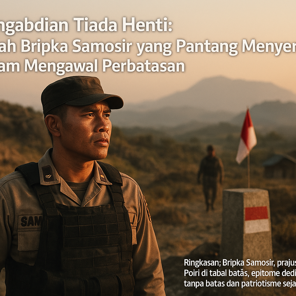 Pengabdian Tiada Henti: Kisah Bripka Samosir yang Pantang Menyerah dalam Mengawal Perbatasan