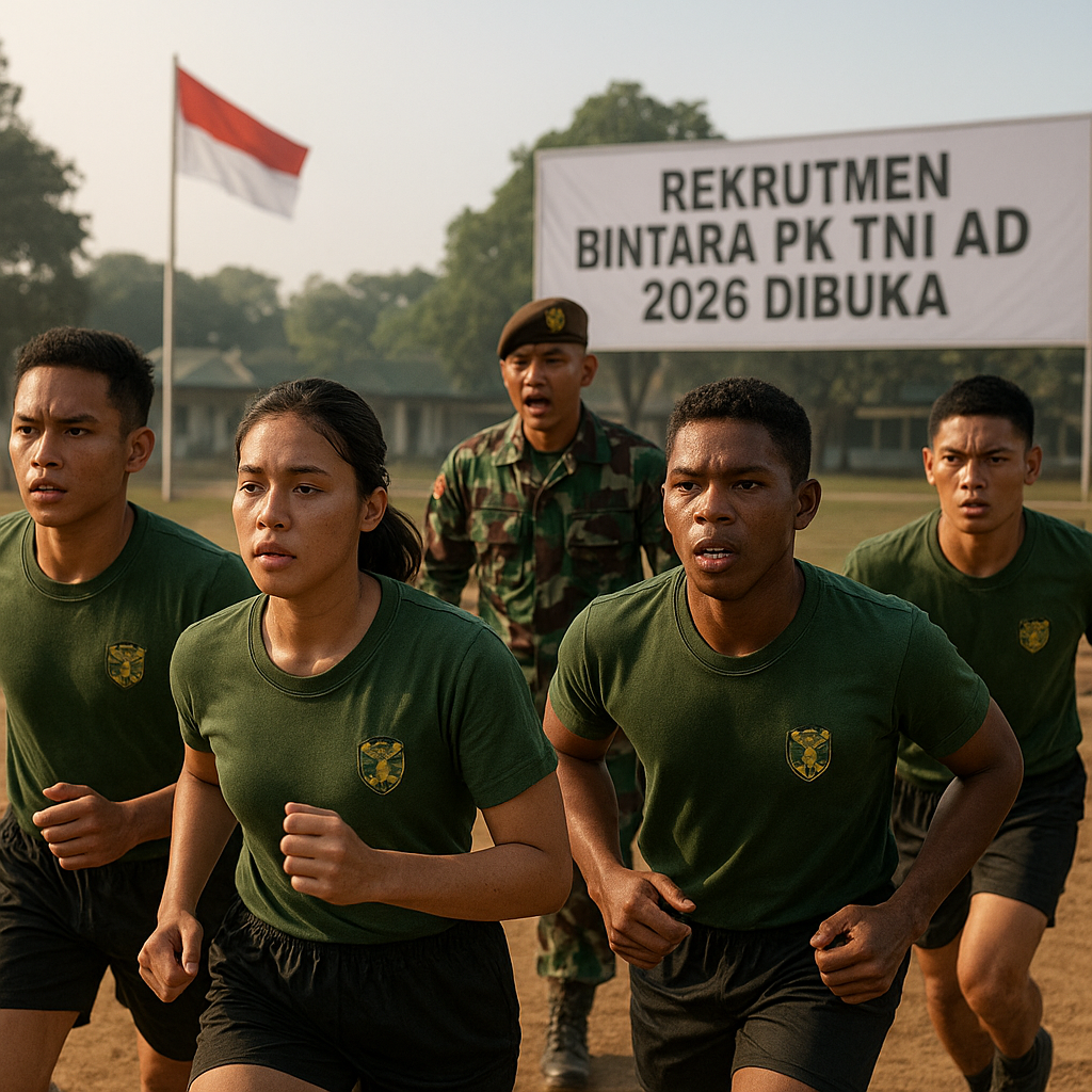 Rekrutmen Bintara PK TNI AD 2026 Dibuka, Ayo Wujudkan Cita-Cita Jadi Prajurit Tangguh