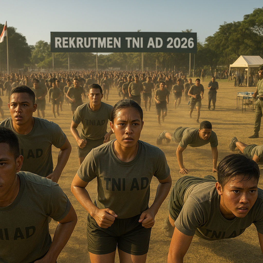 Ribuan Calon Prajurit Ikuti Tes Fisik Rekrutmen TNI AD 2026 dengan Semangat Membara