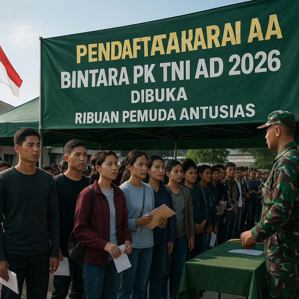 Pendaftaran Bintara PK TNI AD 2026 Dibuka, Ribuan Pemuda Antusias Daftar demi Jadi Bagian Penjaga NKRI