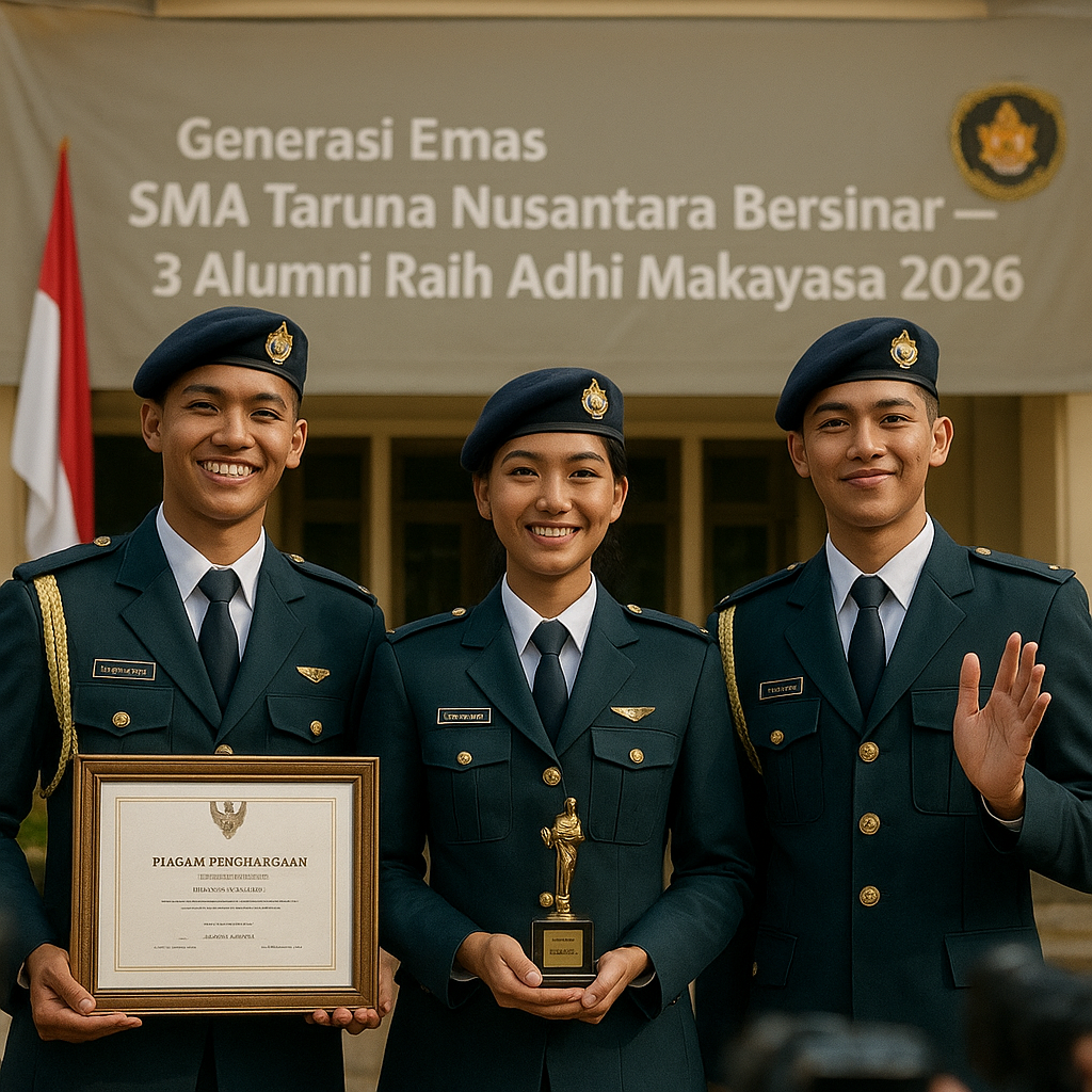 Generasi Emas SMA Taruna Nusantara Bersinar, 3 Alumni Raih Adhi Makayasa 2026