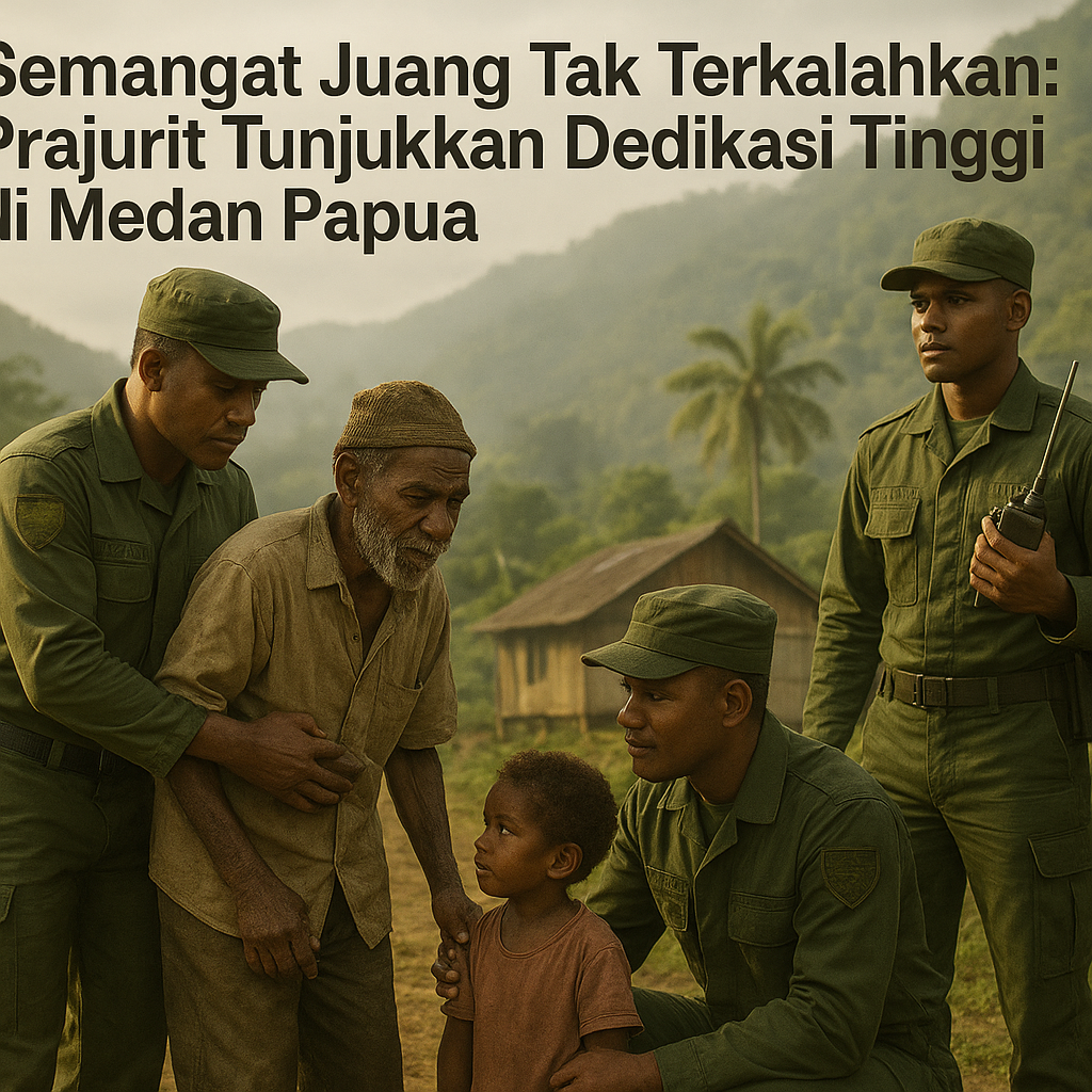 Semangat Juang Tak Terkalahkan: Prajurit Tunjukkan Dedikasi Tinggi di Medan Papua
