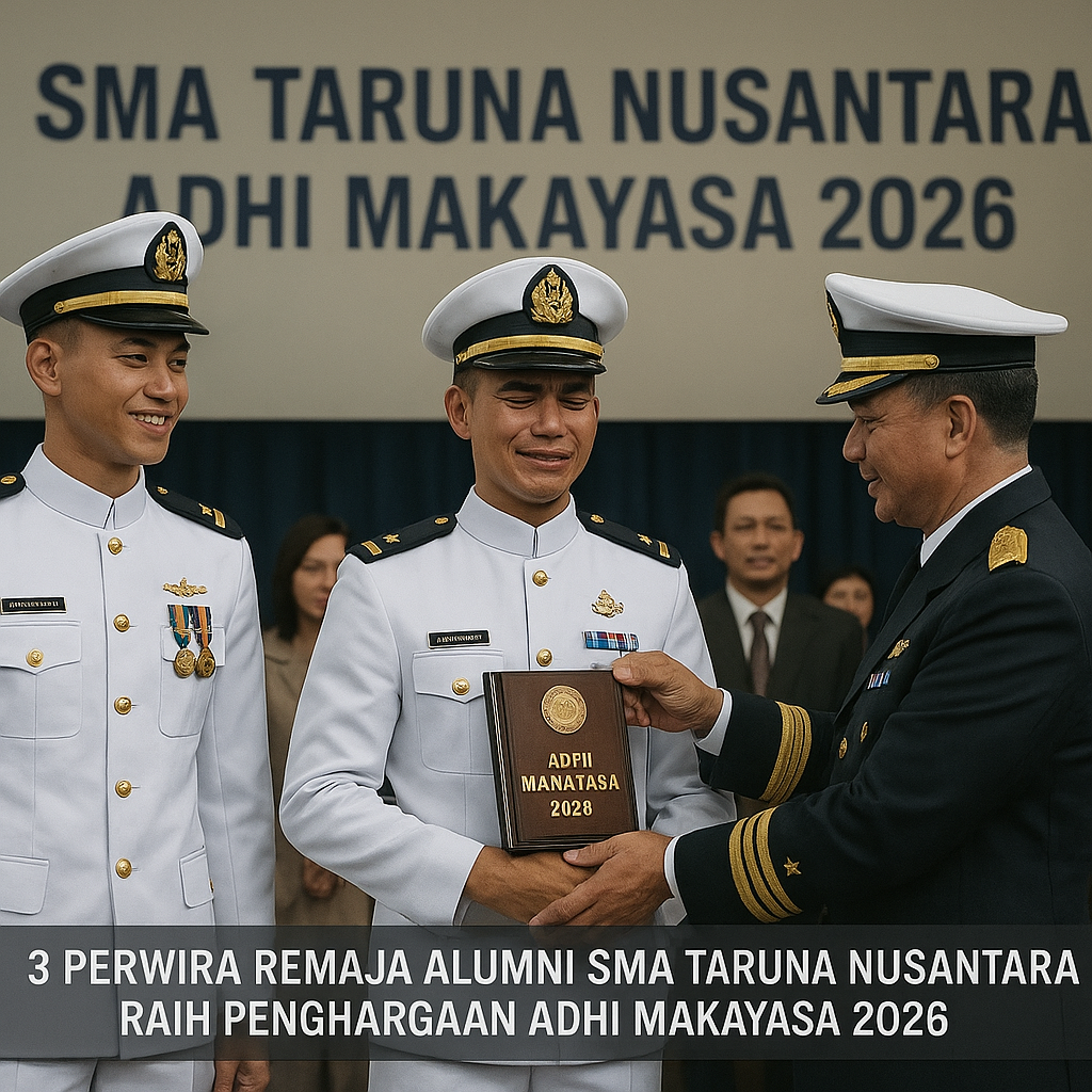 3 Perwira Remaja Alumni SMA Taruna Nusantara Raih Penghargaan Adhi Makayasa 2026