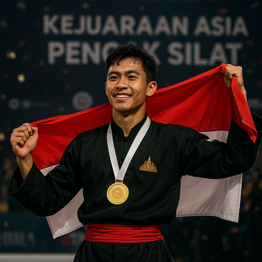 Pemuda Pencak Silat Borobudur Raih Medali Emas di Kejuaraan Asia, Kibarkan Merah Putih