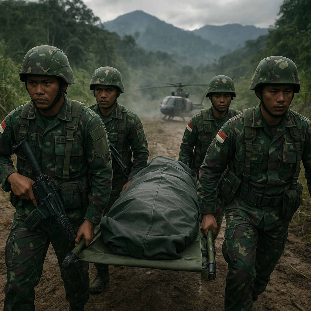 Tim Gabungan TNI Selesaikan Evakuasi Jenazah Korban OPM di Tengah Kontak Tembak