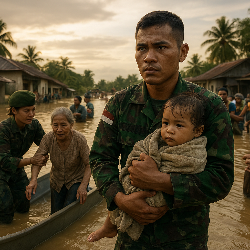 Pahlawan Zaman Now: Kisah Prajurit TNI yang Jadi Relawan Bencana Alam