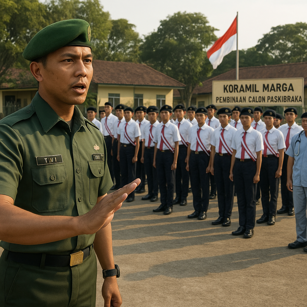 Gembleng Patriot Muda! Koramil Marga Siapkan Calon Paskibraka Terbaik untuk HUT RI