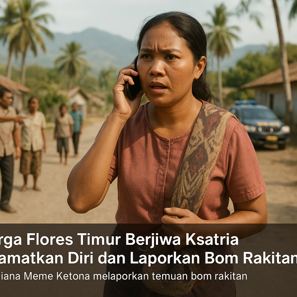 Warga Flores Timur Berjiwa Ksatria Selamatkan Diri dan Laporkan Bom Rakitan