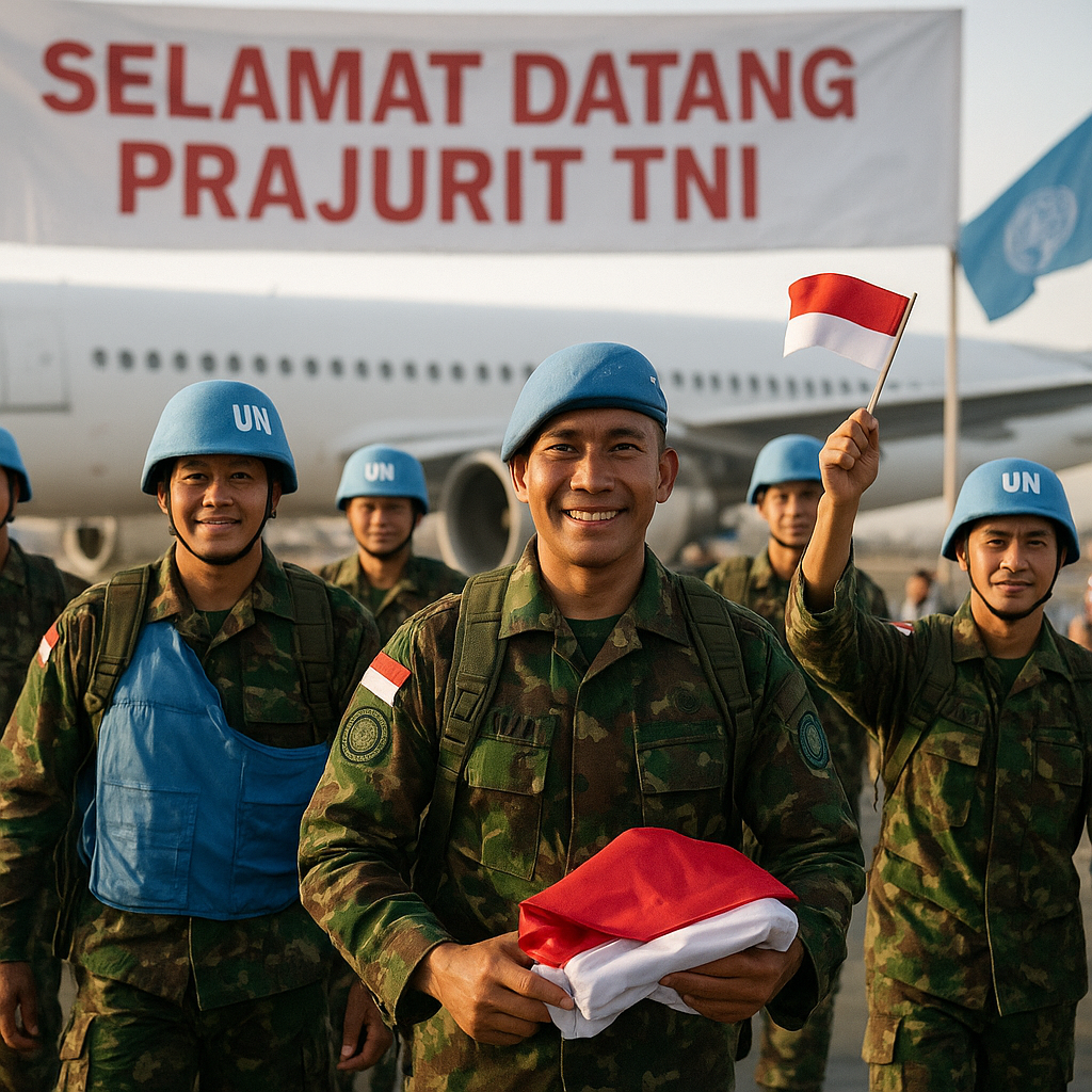 Prajurit TNI Kembali dari Misi Perdamaian PBB, Membawa Harum Nama Indonesia di Kancah Global