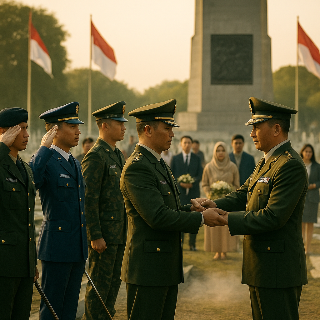 Upacara Kenaikan Pangkat Massal TNI di Makam Pahlawan, Penuh Nuansa Historis dan Heroik
