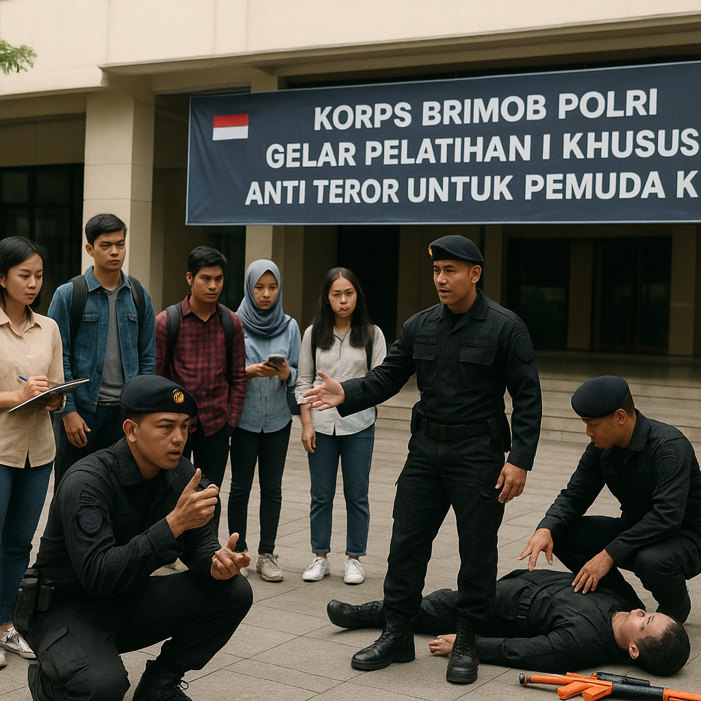 Korps Brimob Polri Gelar Pelatihan Khusus Anti Teror untuk Pemuda Kampus