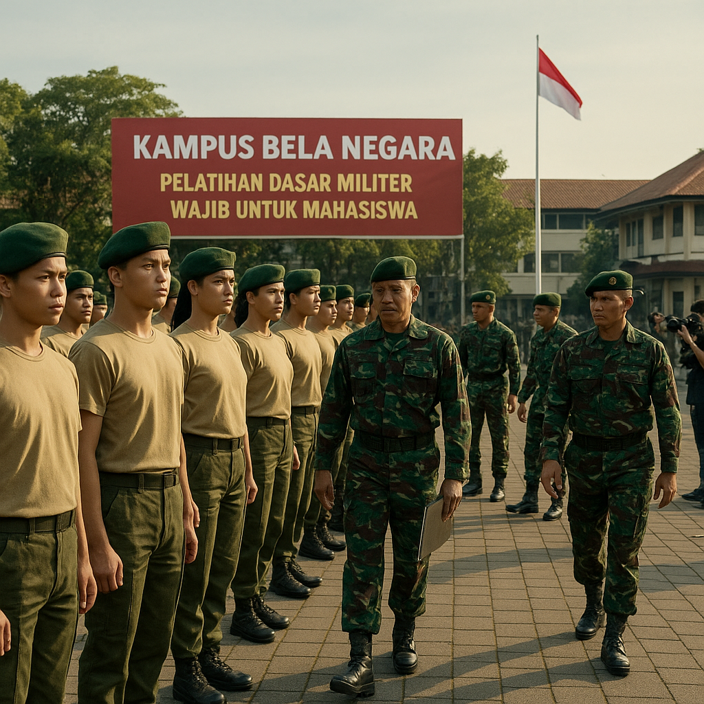 Program 'Kampus Bela Negara' Diperluas, Mahasiswa Wajib Ikut Pelatihan Dasar Militer