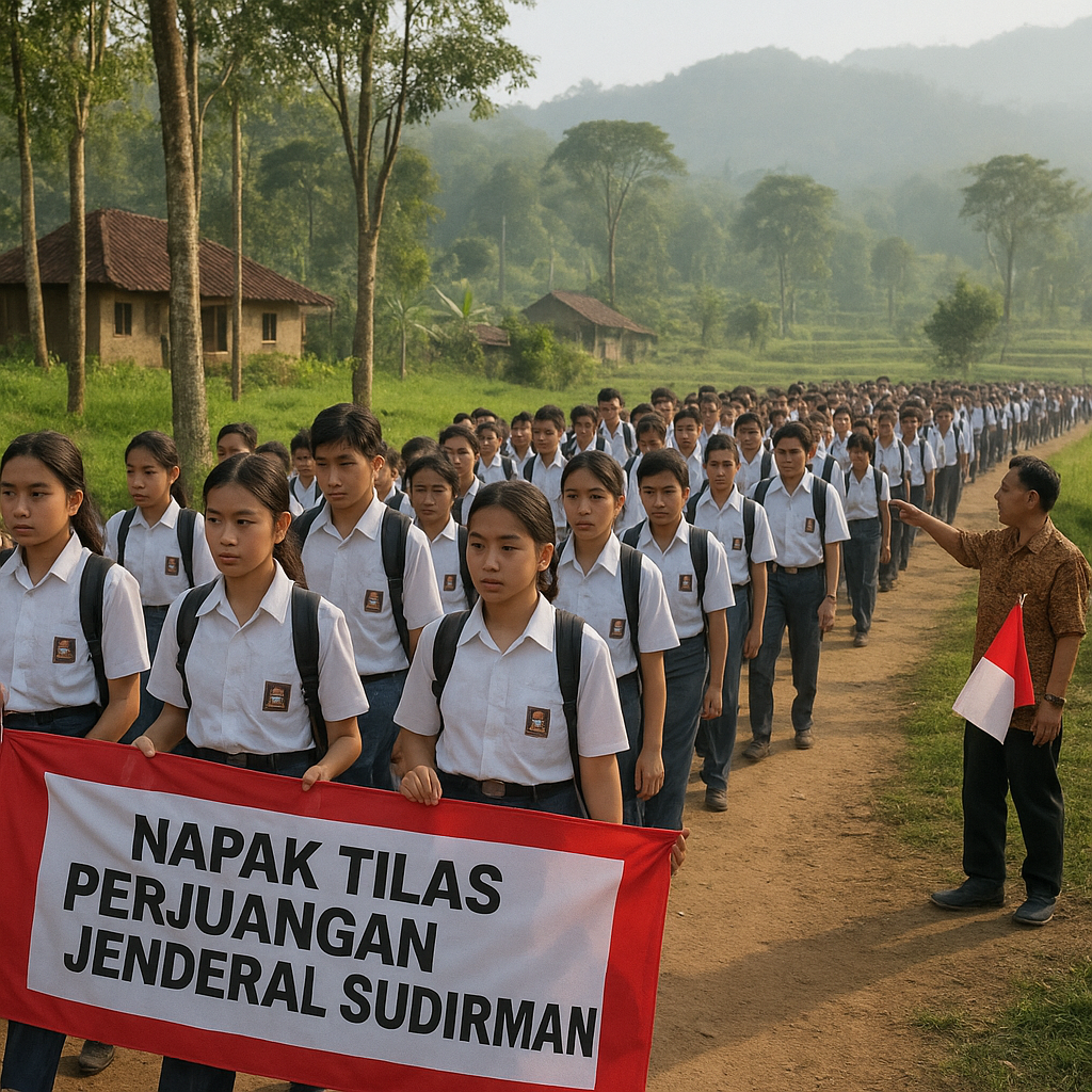 Napak Tilas Perjuangan Jenderal Sudirman, Ratusan Pelajar Ikuti Trekking Sejarah di Jawa Tengah