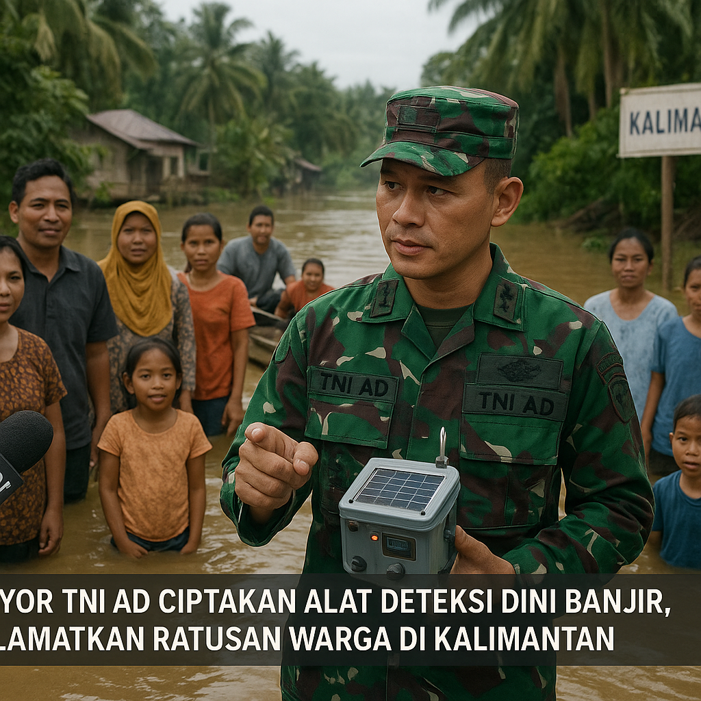 Mayor TNI AD Ciptakan Alat Deteksi Dini Banjir, Selamatkan Ratusan Warga di Kalimantan