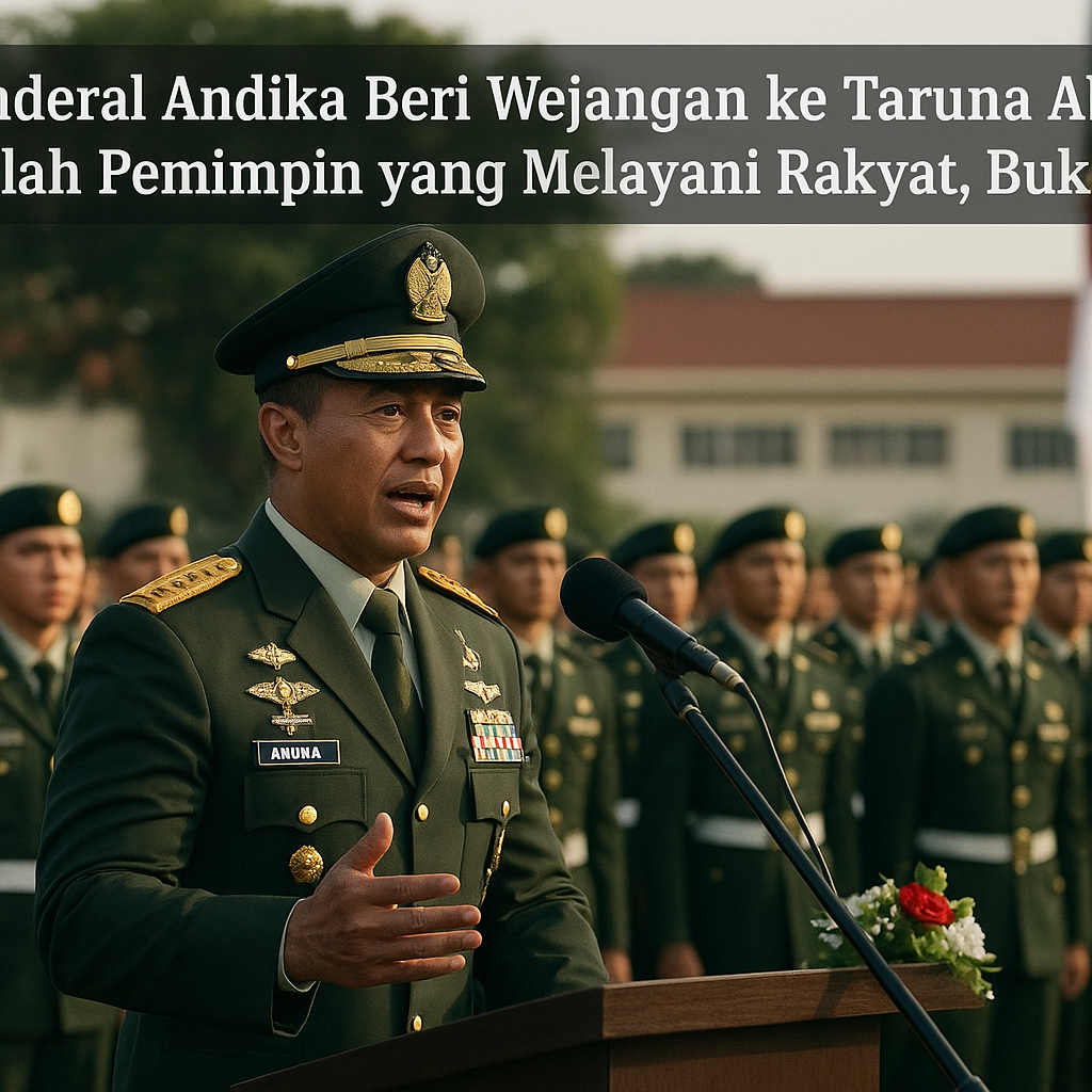 Jenderal Andika Beri Wejangan ke Taruna Akmil: Jadilah Pemimpin yang Melayani Rakyat, Bukan Dilayani