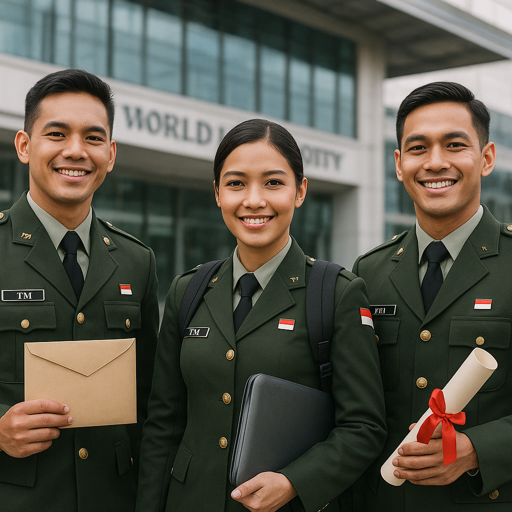 Tiga Prajurit TNI Diterima di Universitas Terbaik Dunia Berkat Beasiswa Prestasi