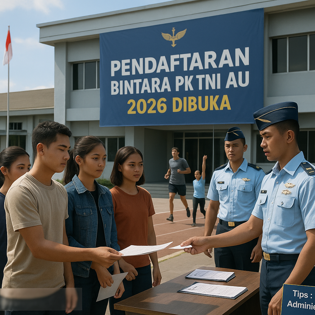 Pendaftaran Bintara PK TNI AU 2026 Dibuka, Ini Tips Lolos Seleksi Administrasi dan Fisik