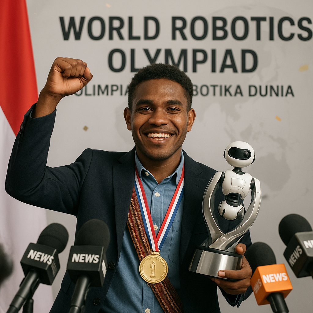 Pemuda Papua Juara Olimpiade Robotika Dunia: "Dedikasiku untuk Membanggakan Indonesia di Mata Internasional"