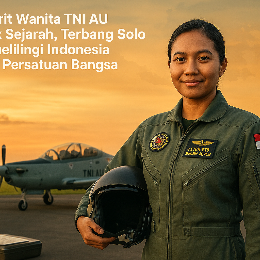 Prajurit Wanita TNI AU Cetak Sejarah, Terbang Solo Mengelilingi Indonesia untuk Persatuan Bangsa