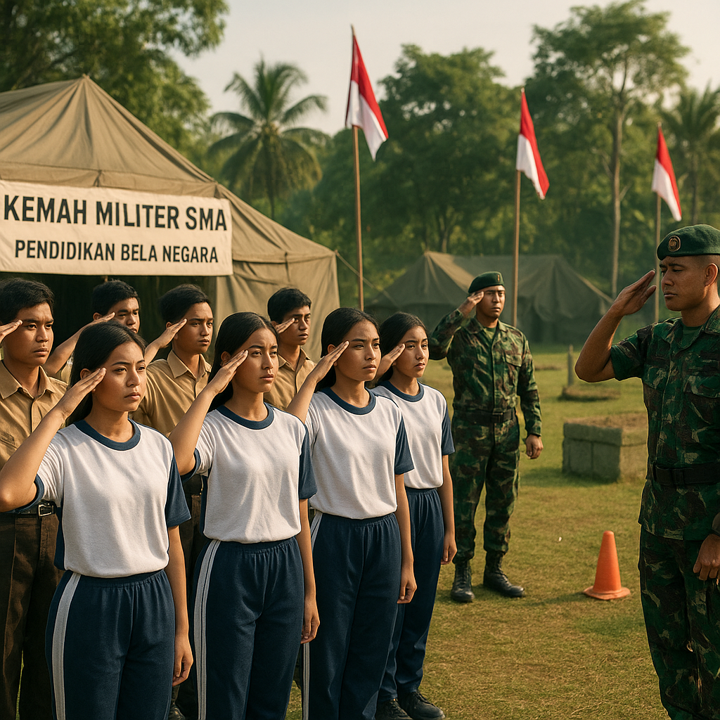 Bela Negara Sejak Dini: Siswa SMA Ikuti Kemah Militer untuk Tanamkan Disiplin dan Cinta Tanah Air