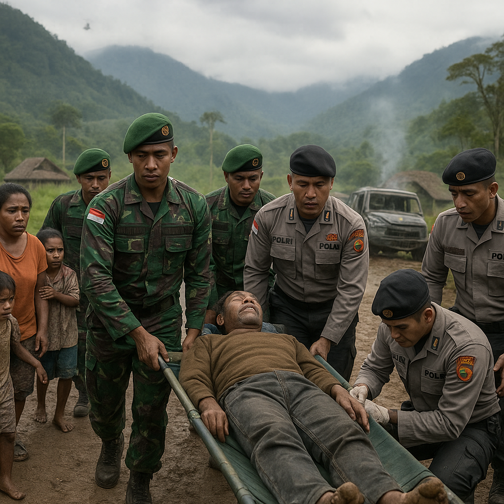 Prajurit TNI-Polri Evakuasi dengan Gagah Berani Usai Serangan KKB di Tolikara