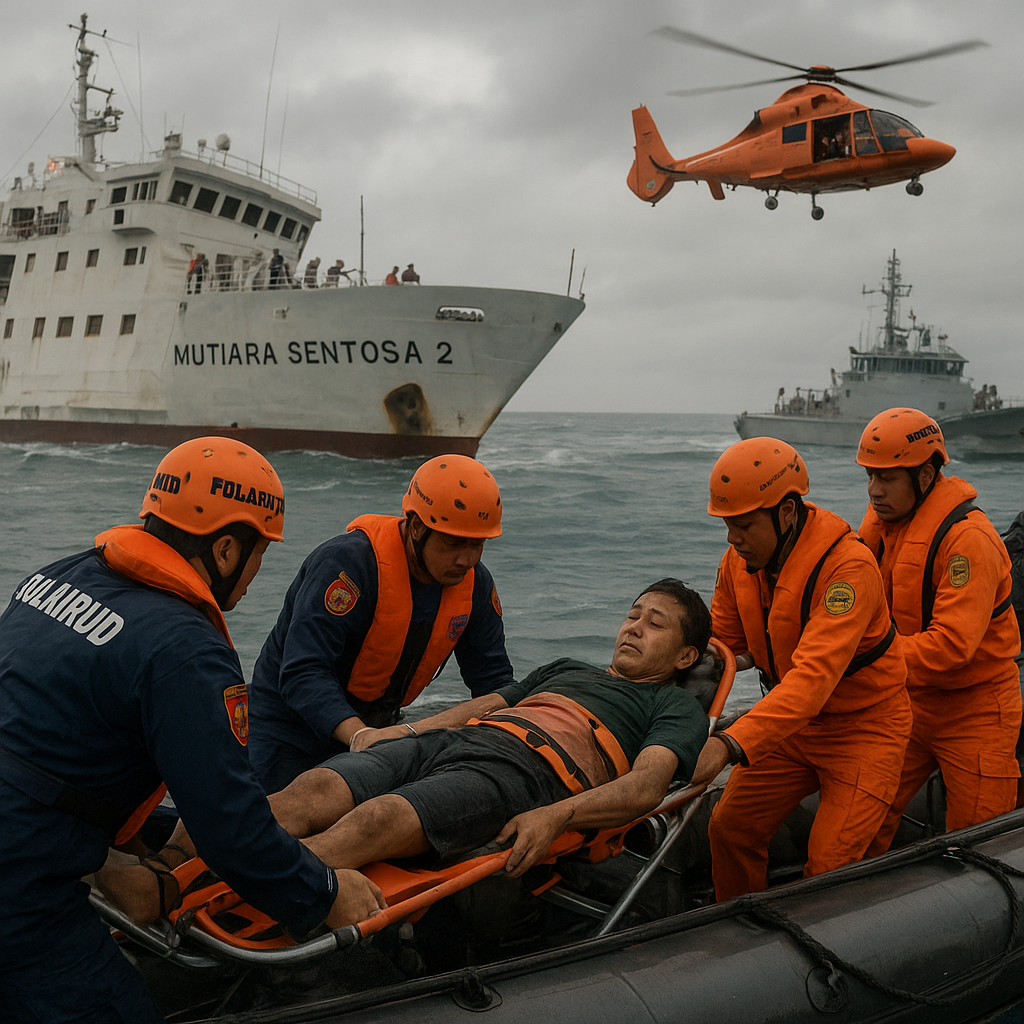 Polda Jatim Terjunkan 30 Personel SAR Polairud dan Almatsus, Evakuasi Korban KMP Mutiara Sentosa 2