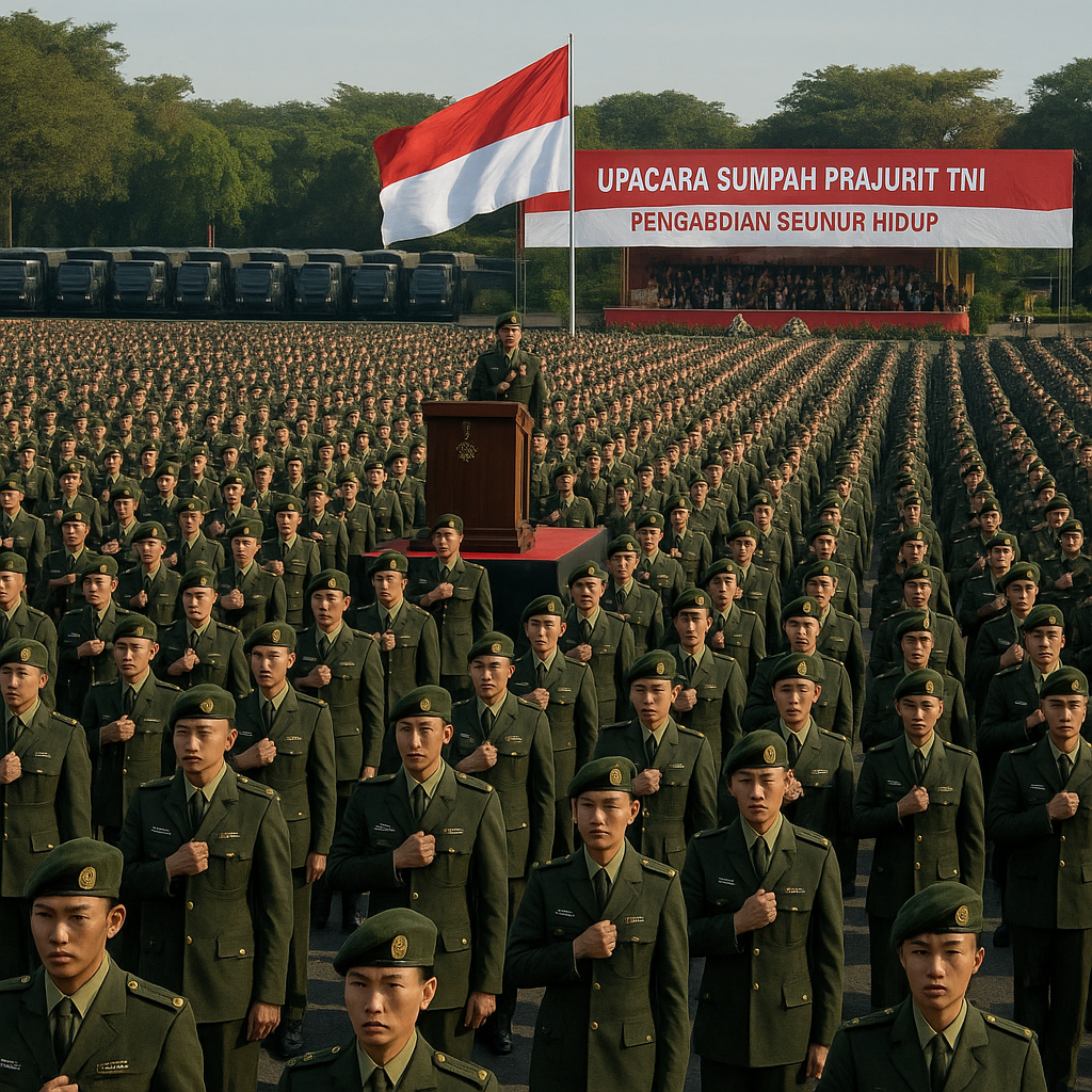 Upacara Sumpah Prajurit TNI: 1.500 Calon Perwira Sambut Titik Awal Pengabdian Seumur Hidup
