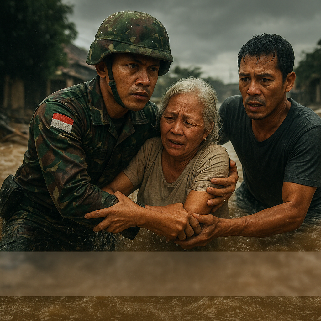 Kisah Heroik Prajurit TNI yang Selamatkan Warga dari Banjir Bandang dengan Tubuhnya Sendiri