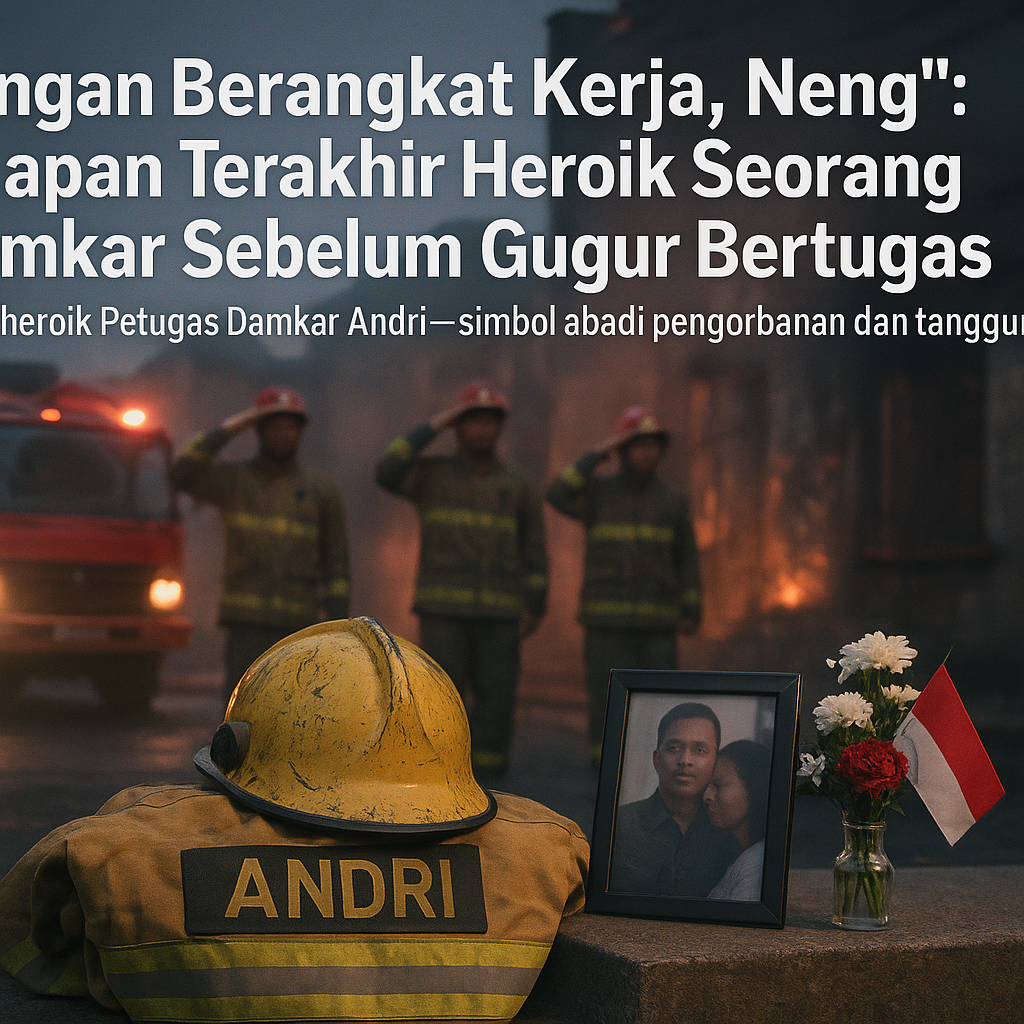 "Jangan Berangkat Kerja, Neng": Ucapan Terakhir Heroik Seorang Damkar Sebelum Gugur Bertugas