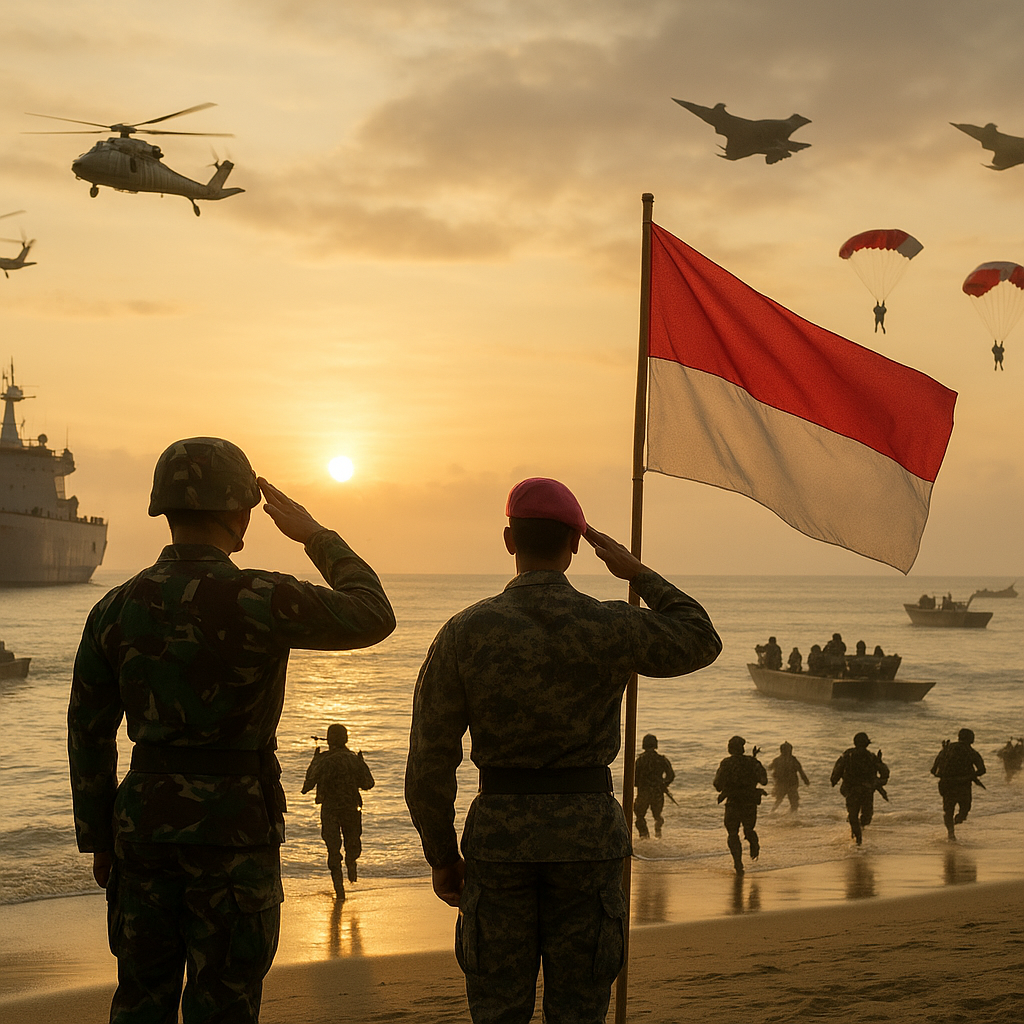 Sinergi Tiga Matra: Latihan Gabungan Megah di Lingga Buktikan Kesiapan TNI Jaga Kedaulatan Nusantara