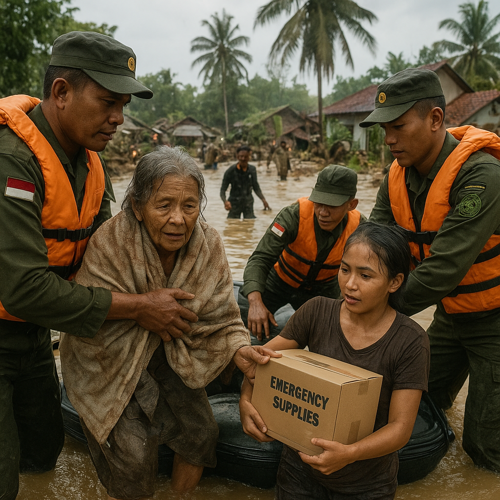Prajurit TNI Bantu Warga Terdampak Banjir Bandang di Sulawesi Tengah, Bukti Dharma Bakti Nyata