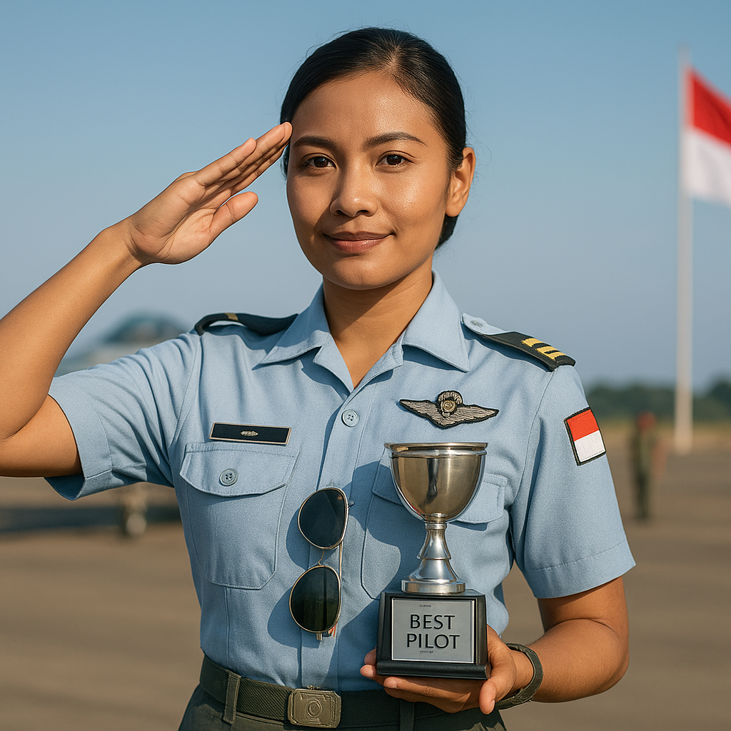 Prajurit Wanita TNI AU Raih Penghargaan Pilot Terbaik, Pecah Stereotip di Langit Biru