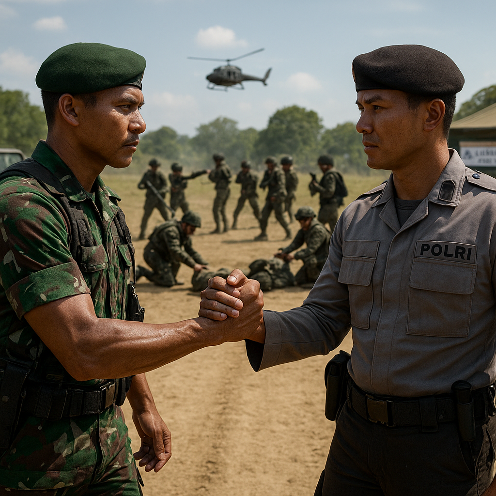 Latihan Bersama TNI-Polri Tingkatkan Sinergi Bela Negara Hadasi Ancaman Narkoba dan Terorisme