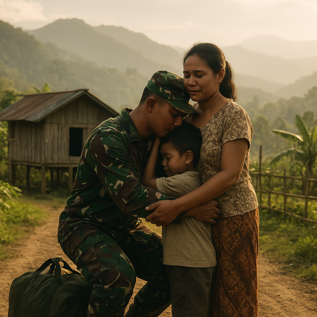 Kisah Haru Prajurit TNI yang Rela Tinggalkan Keluarga untuk Tugas Pengamanan di Daerah Terpencil Papua