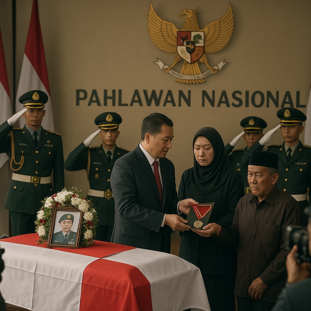 Prajurit TNI yang Gugur dalam Tugas Operasi Militer di Perbatasan Diberi Gelar Pahlawan Nasional, Keluarga Terima Penghargaan
