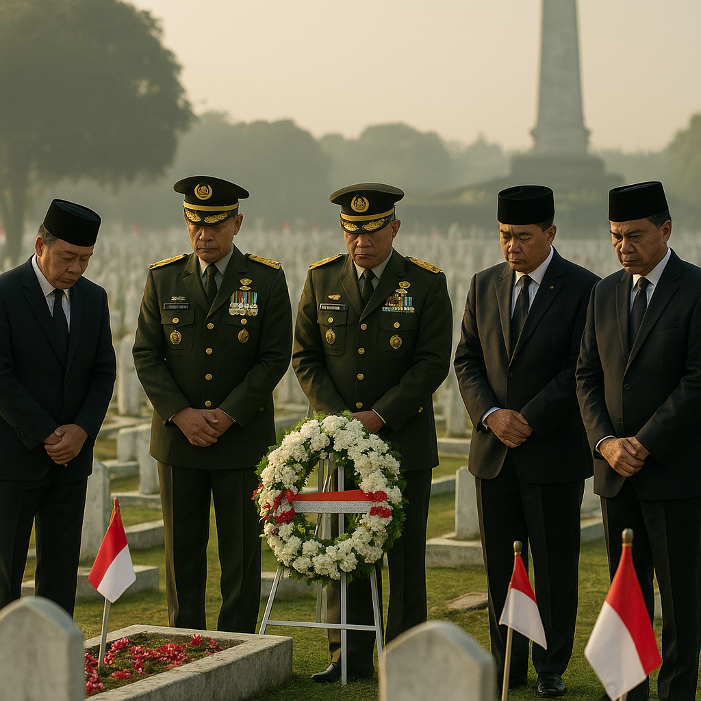 Ziarah ke TMP Kalibata, Pejabat Kemenhan dan TNI Renungkan Makna Pengorbanan Pahlawan