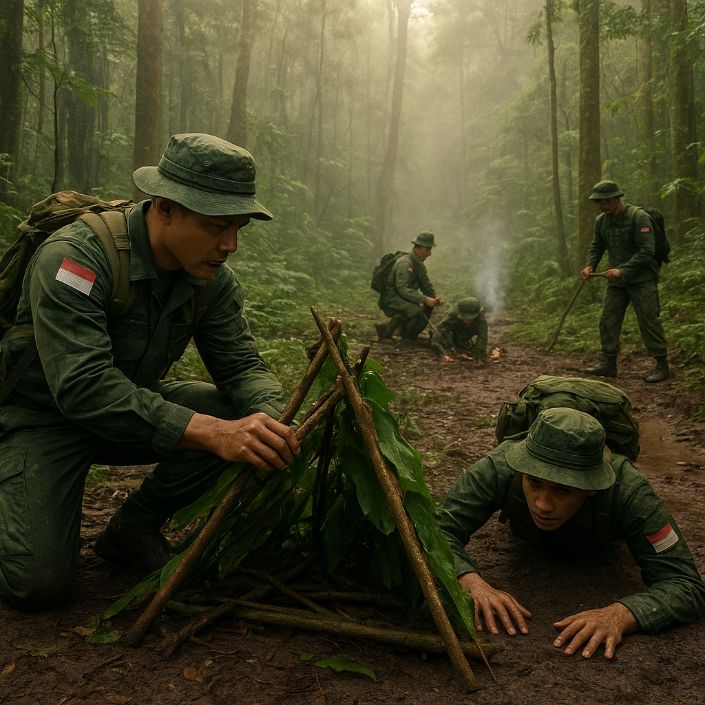 Latihan Survival TNI di Hutan Belantara: Menempa Prajurit Tangguh untuk Medan Terberat