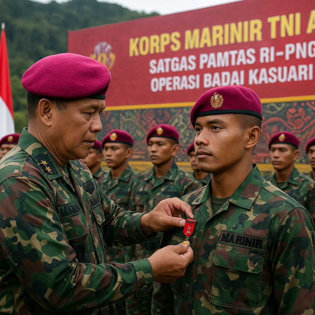 Semangat Juang Tak Terkalahkan: Penghargaan untuk Prajurit Marinir Berprestasi dalam Operasi Badai Kasuari